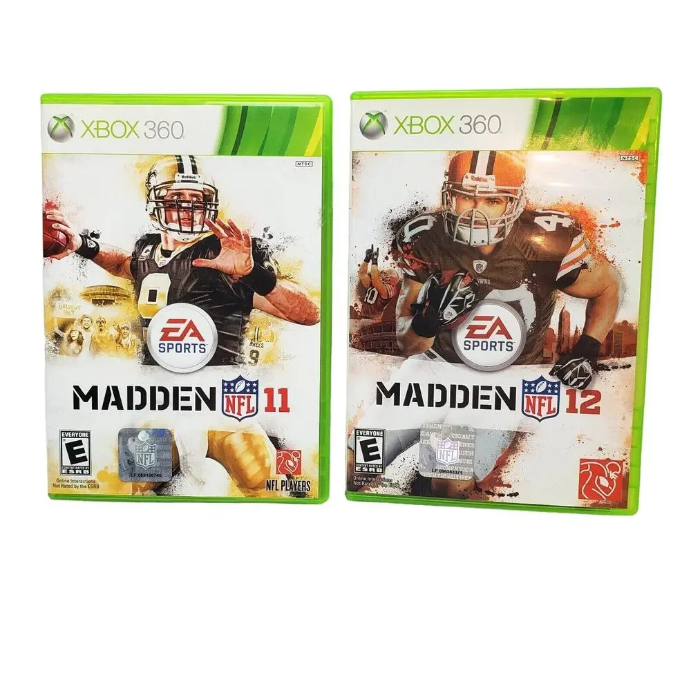 Madden Football NFL 11 Madden NFL 12 Microsoft Xbox 360 2010 Bundle Video Games